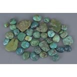 Collection of approximately Thirty Eight Natural Turquoise Stones, largest approx. 5Cms