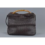 Gucci Handbag with Curved Bamboo Handle