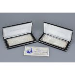 Two Cased Washington Mint 1997 $100 silver proof