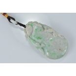 A Chinese jadeite pendant