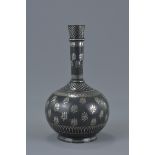 A Indo-Persian Bidri vase