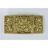 A Chinese 19th century bronze belt buckle