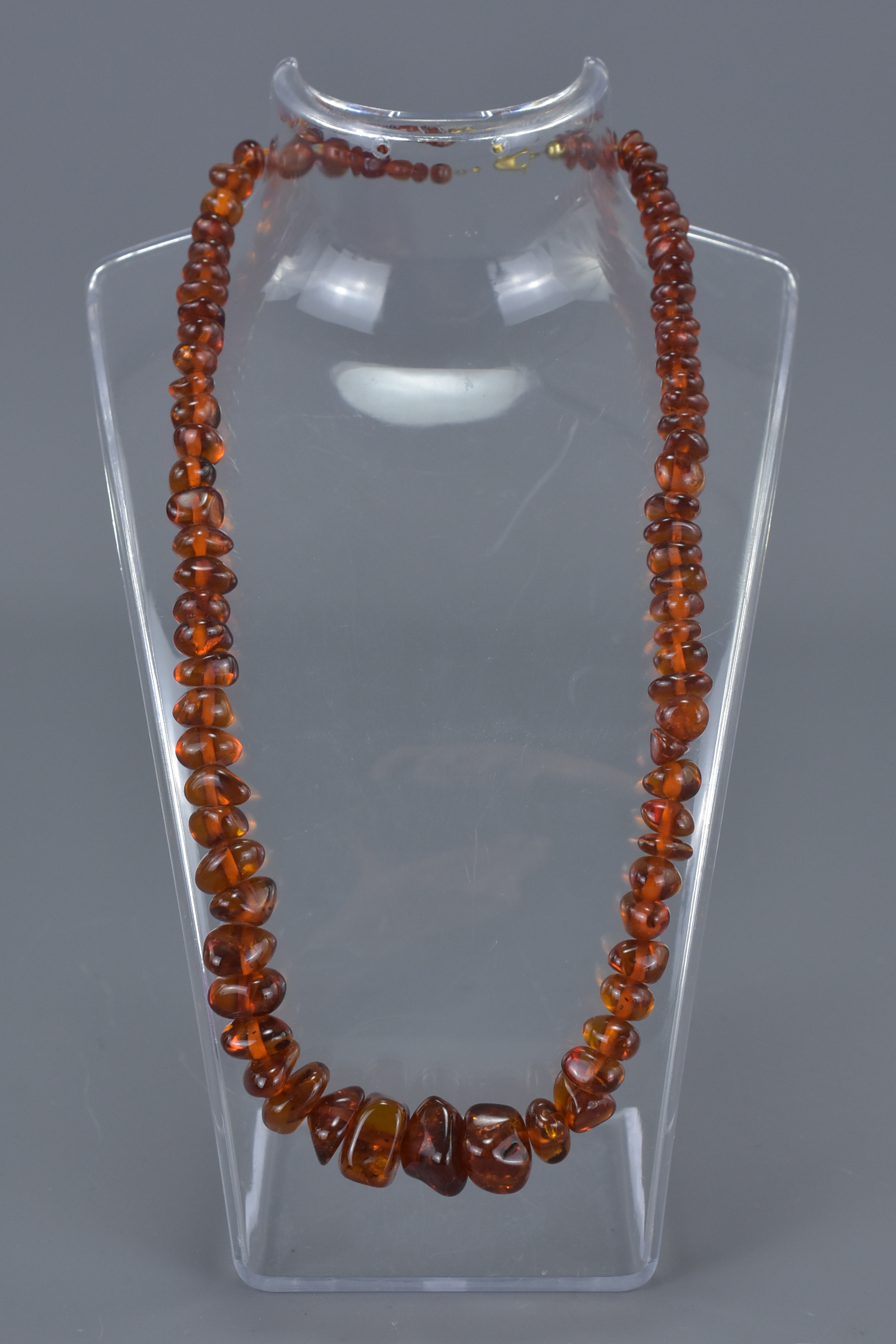 Baltic Clear Amber Bead Necklace