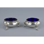 Pair of Victorian English Silver Hallmarked Salts