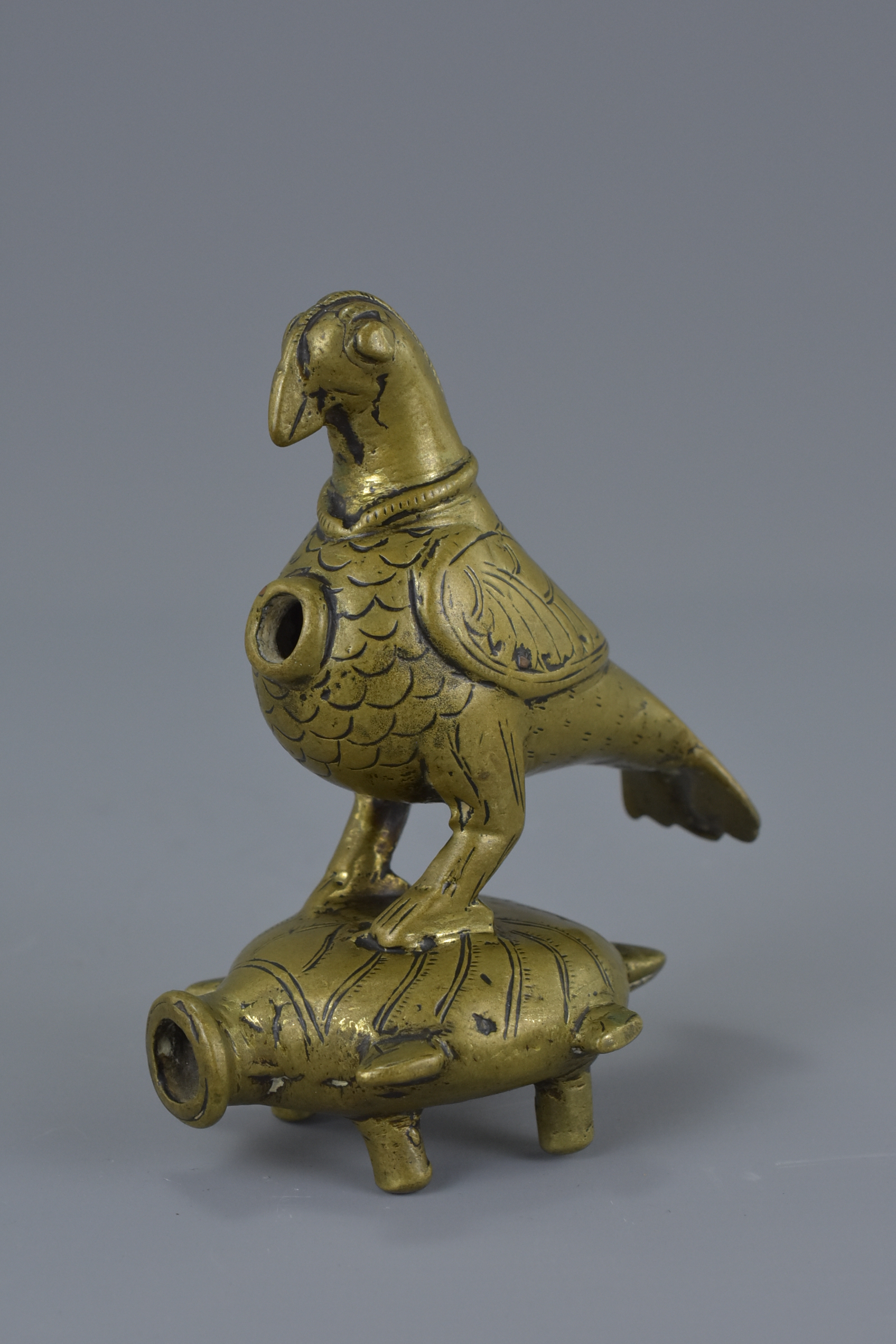 A Middle Eastern bronze fitting - Image 3 of 5