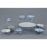 Group of nine Chinese porcelain items