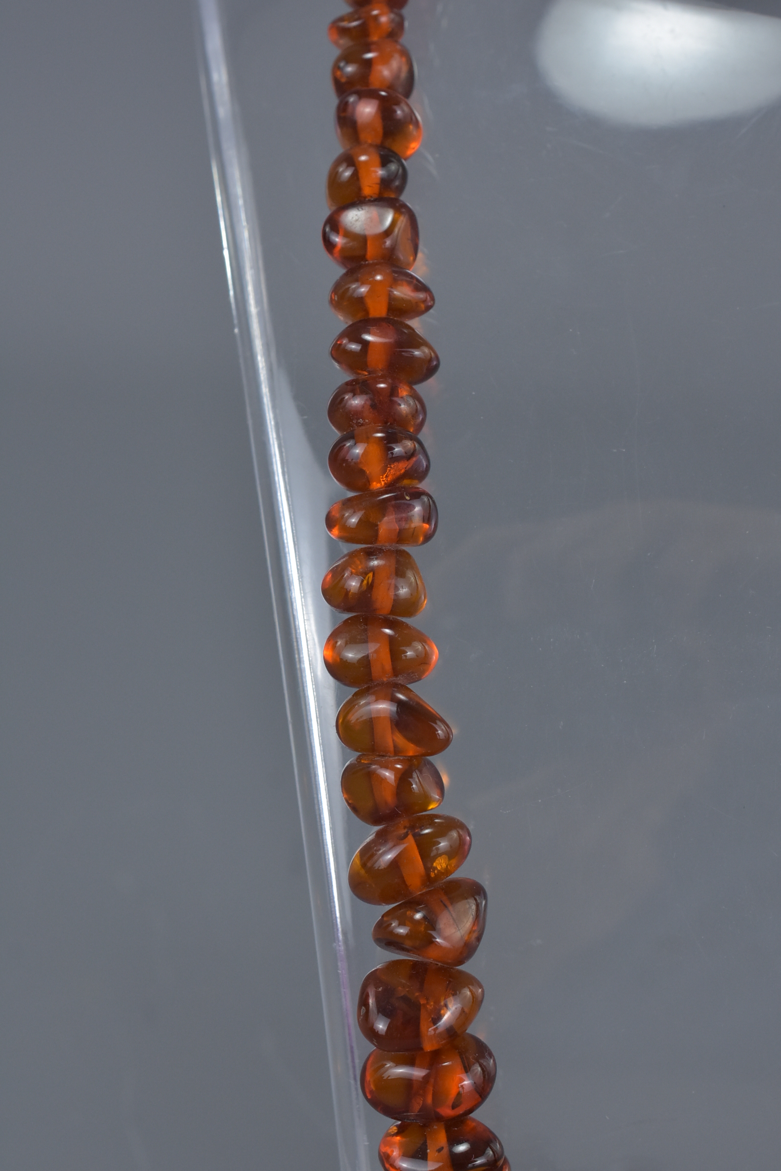 Baltic Clear Amber Bead Necklace - Image 2 of 3