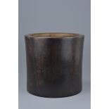 Very Large Chinese hardwood Brush Pot