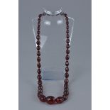 Cherry Amber Style Faceted Bead Necklace