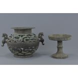 Two Archaic Chinese Bronze Vessels