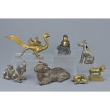Silver South East Asian Seated Animal and others