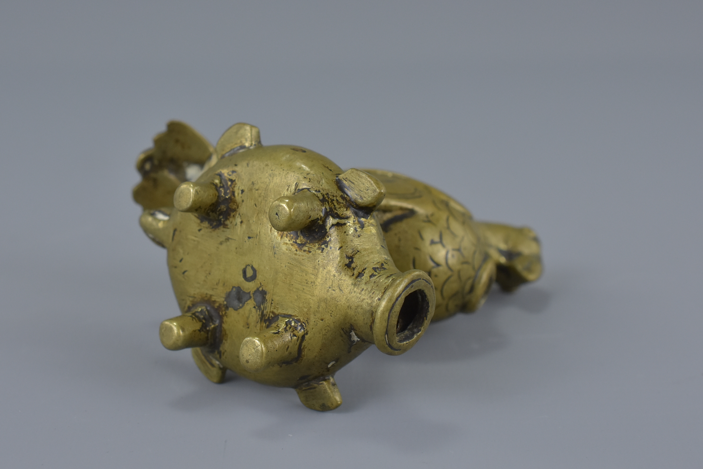 A Middle Eastern bronze fitting - Image 5 of 5