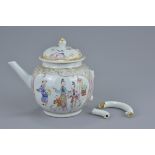 A Chinese 18th century porcelain teapot