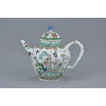 A Chinese Famille Verte Kangxi porcelain teapot