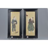 Pair of Vintage Japanese Paintings