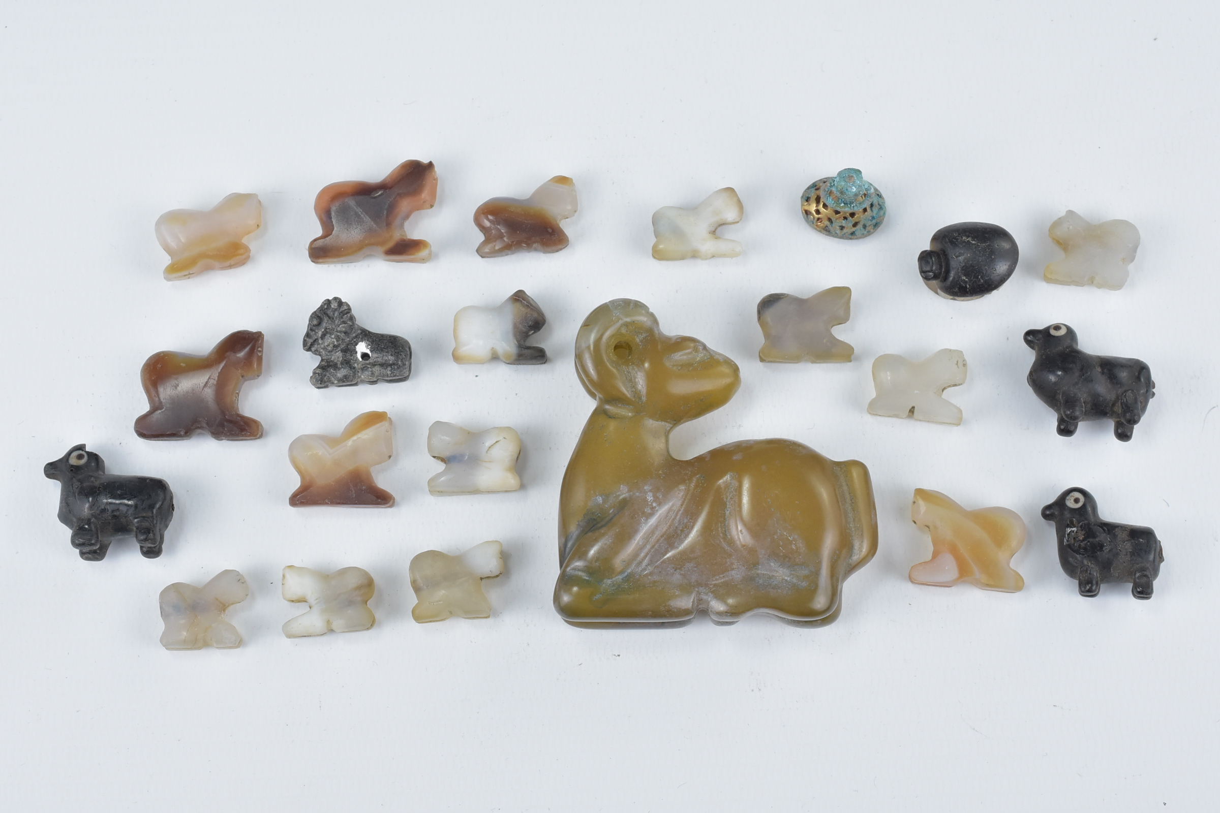 Collection of Twenty One Carved Agate Animals