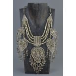 Middle Eastern White Metal Necklace