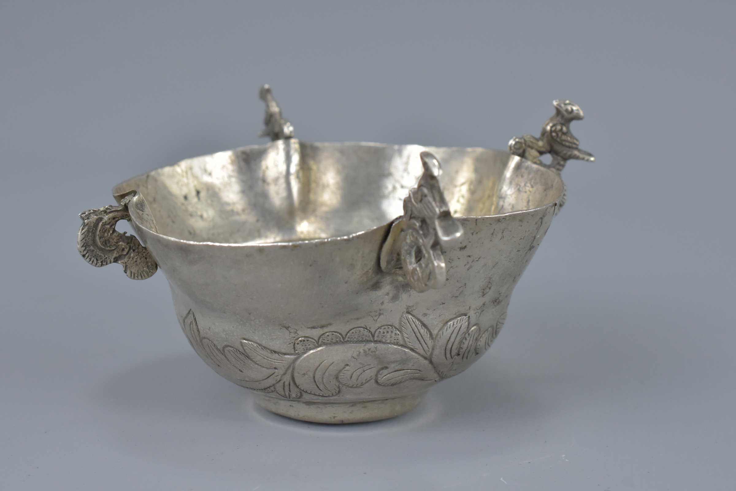 Mid 19th century Bolivian or North Peruvian Silver vessel - Image 2 of 5