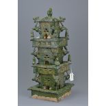 Chinese Green Glazed Han Pottery Watch Tower