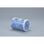 Chinese Early 19th century Blue and White Porcelain Double Bird Feeder, 6.5cms long