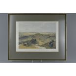 A framed and glazed 19th century print of the 'Ditch of the Malakoff, Battery Gervias and rear of th