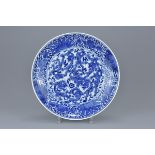 Chinese 19th century Blue and White porcelain Dish