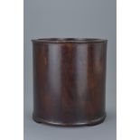 Chinese Zitan Wood Brush Pot, 16cms high