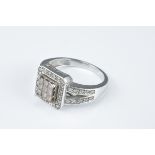 A 14k white gold diamond cluster ring WDG 14K .50