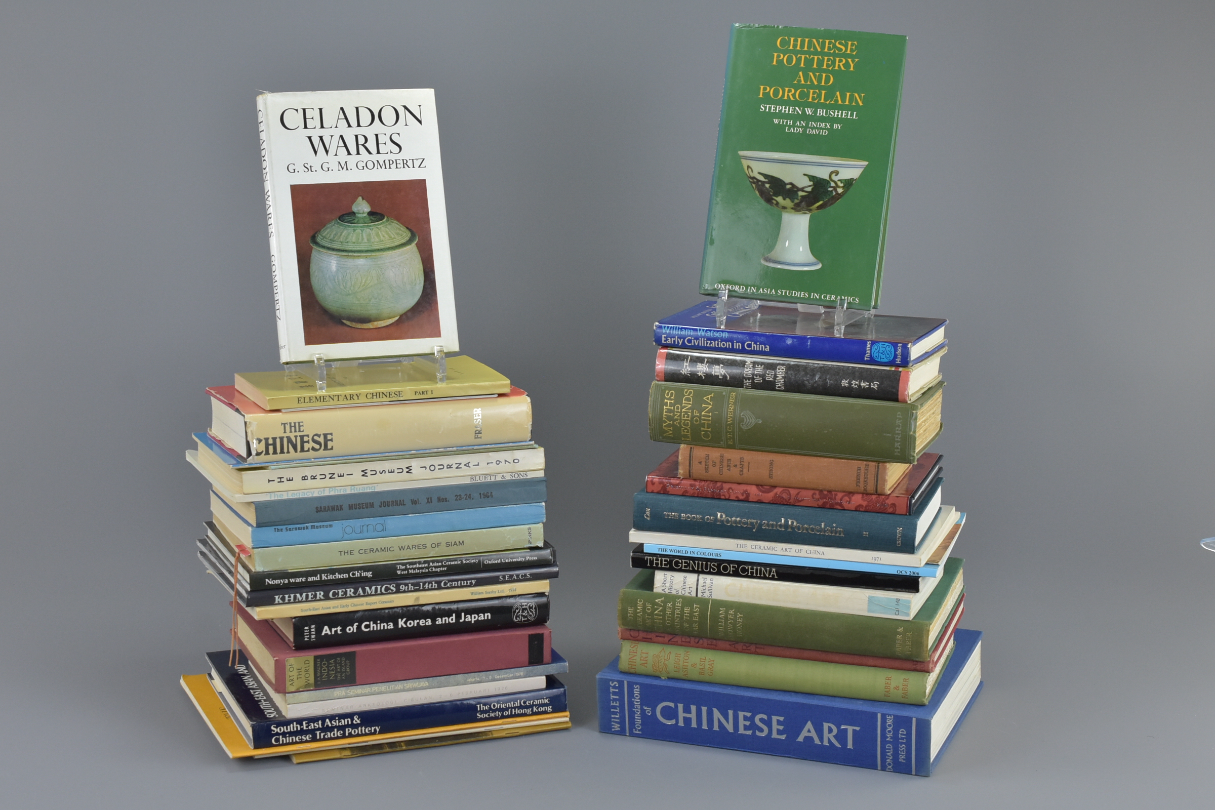 A group of approx. thirty-six reference books of mainly Oriental ceramics and pottery.