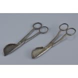 Pair of  18th /19th century Steel Candle Snuffer Scissors, 16cms long (2)
