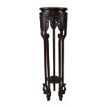 Chinese Hardwood Tall Jardinière Stand, 112cms high x 30cms wide