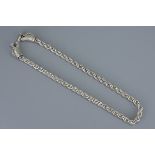 Chinese Heavy White Metal Rope Twist Necklace with Two Dragon Head Clasp, 64cms long