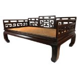 An impressive and large late Qing dynasty 19/20th century Chinese Hardwood Hongmu Luohan Day Bed (Lu