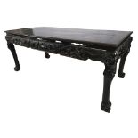 Chinese Hardwood Painting Table, 195cms long x 100cms deep x 81cms high