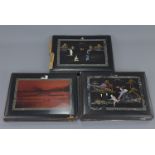 Three Lacquered Photograph Albums documenting the voyages of H.M.S. Eagle and H.M.S. Birmingham trav