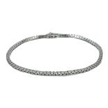 An 18ct white gold and diamond Tennis bracelet