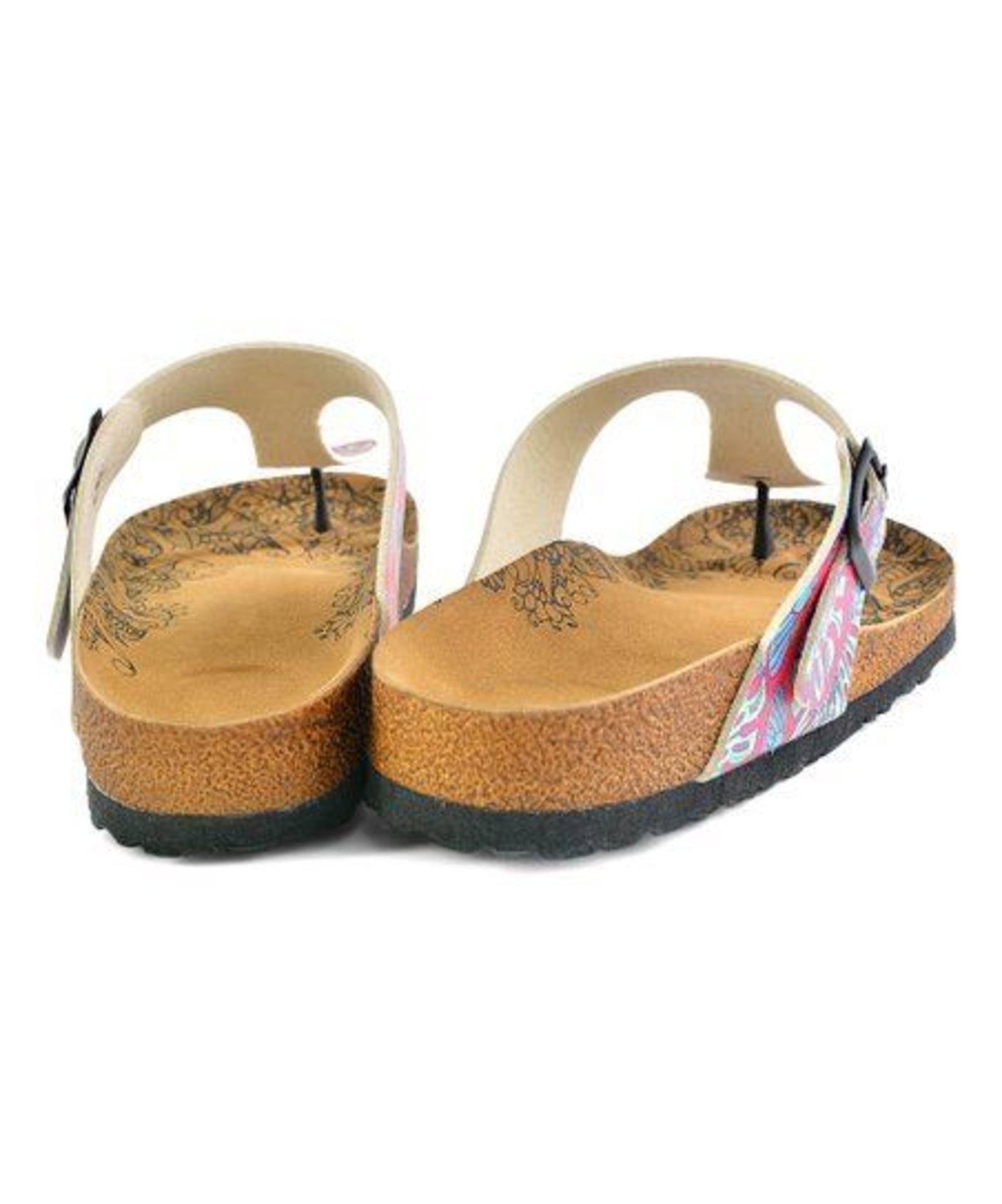 Calceo, Pink & Turquoise T-Strap Sandal - Women, Size Uk 2.5 Eur 35 (New With Box) [Ref: 47526520A/ - Image 4 of 4