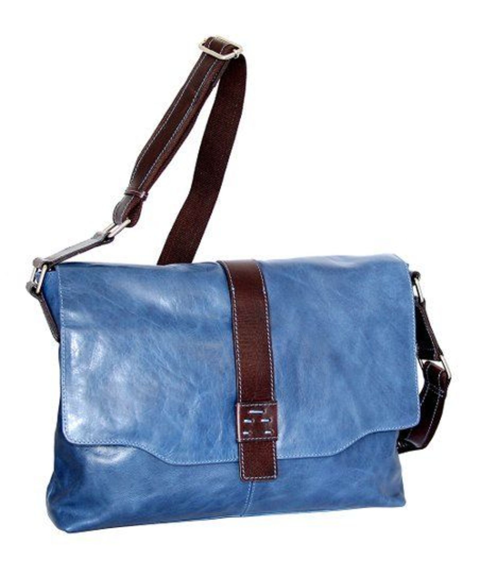 Nino Bossi Handbags Denim Abrianna Large Leather Messenger Bag (New With Tags) [Ref: 54852453-Mi-Tub