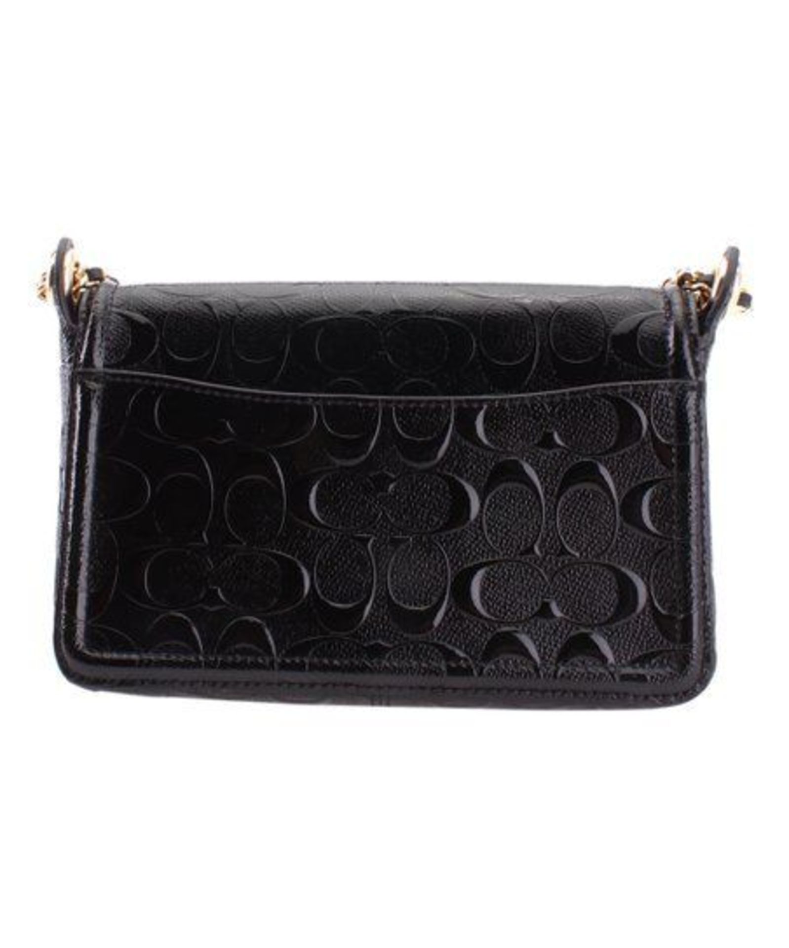 Coach, Black Emblem Embossed Leather Crossbody Bag (New With Tags) [Ref: 53029506Tfshelf]-Tf - Image 2 of 4
