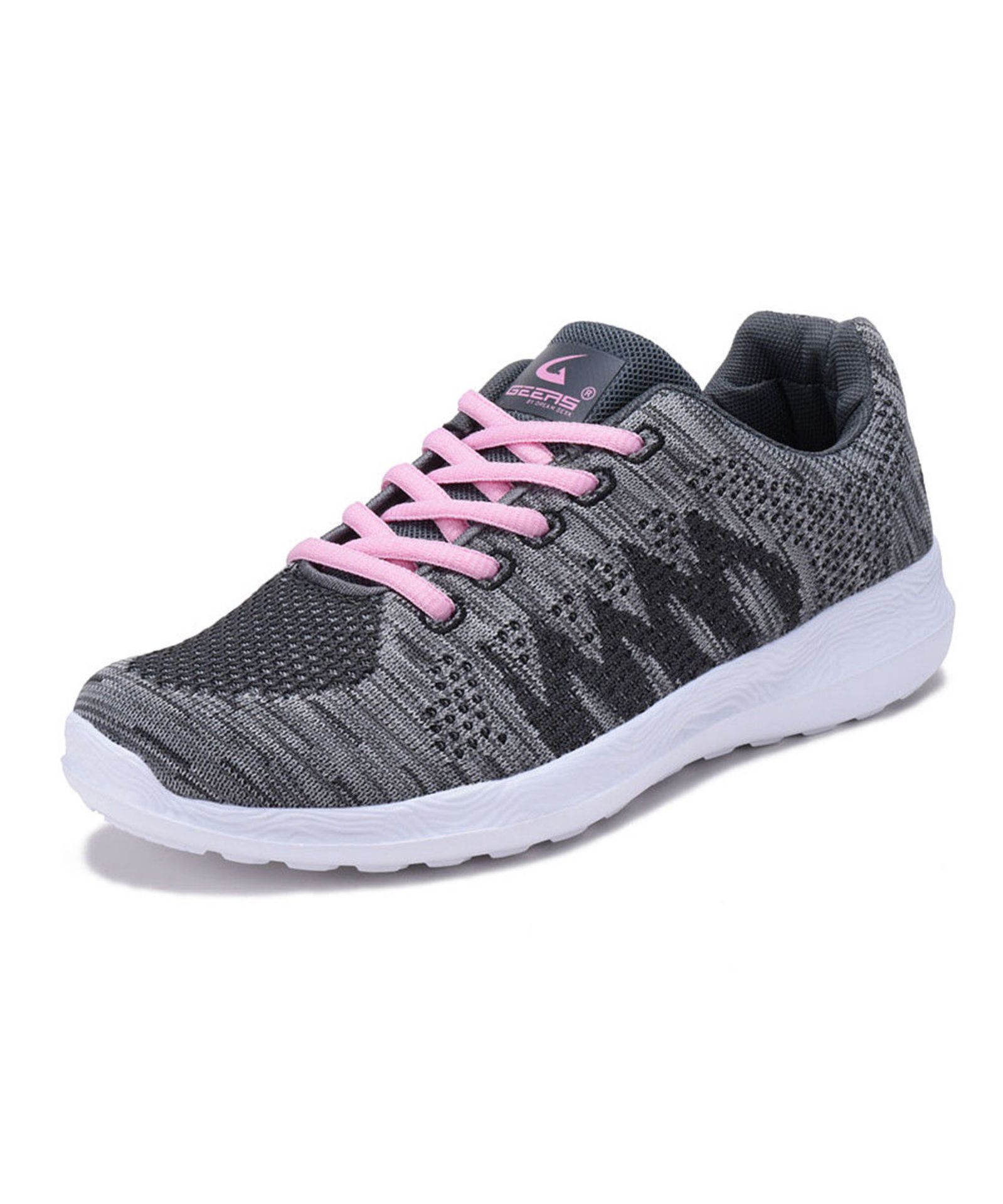 Dream Seek Gray & Pink Heather Sneaker (Uk Size:3.5/Us Size:6) (New With Box) [Ref: 51290345-B-