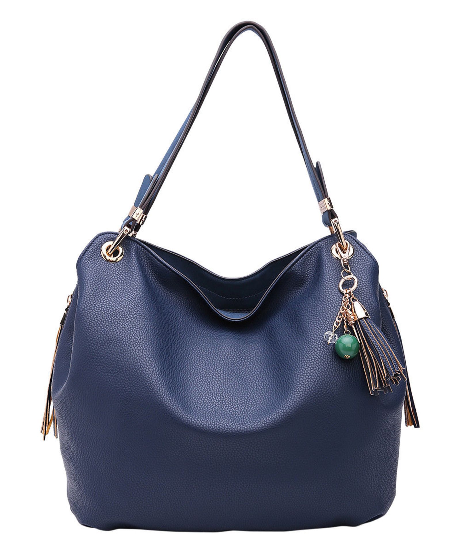 Mkf Collection By Mia K. Farrow Blue Tassel-Accent Freedom Hobo (New With Tags) [Ref: 53418370-Mi-