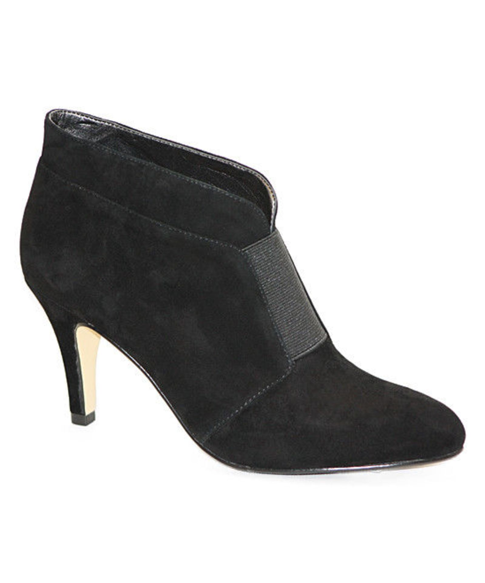 Adrienne Vittadini® Black Trippin Suede Bootie (Uk Size:3.5/Us Size:6) (New With Box) [Ref: