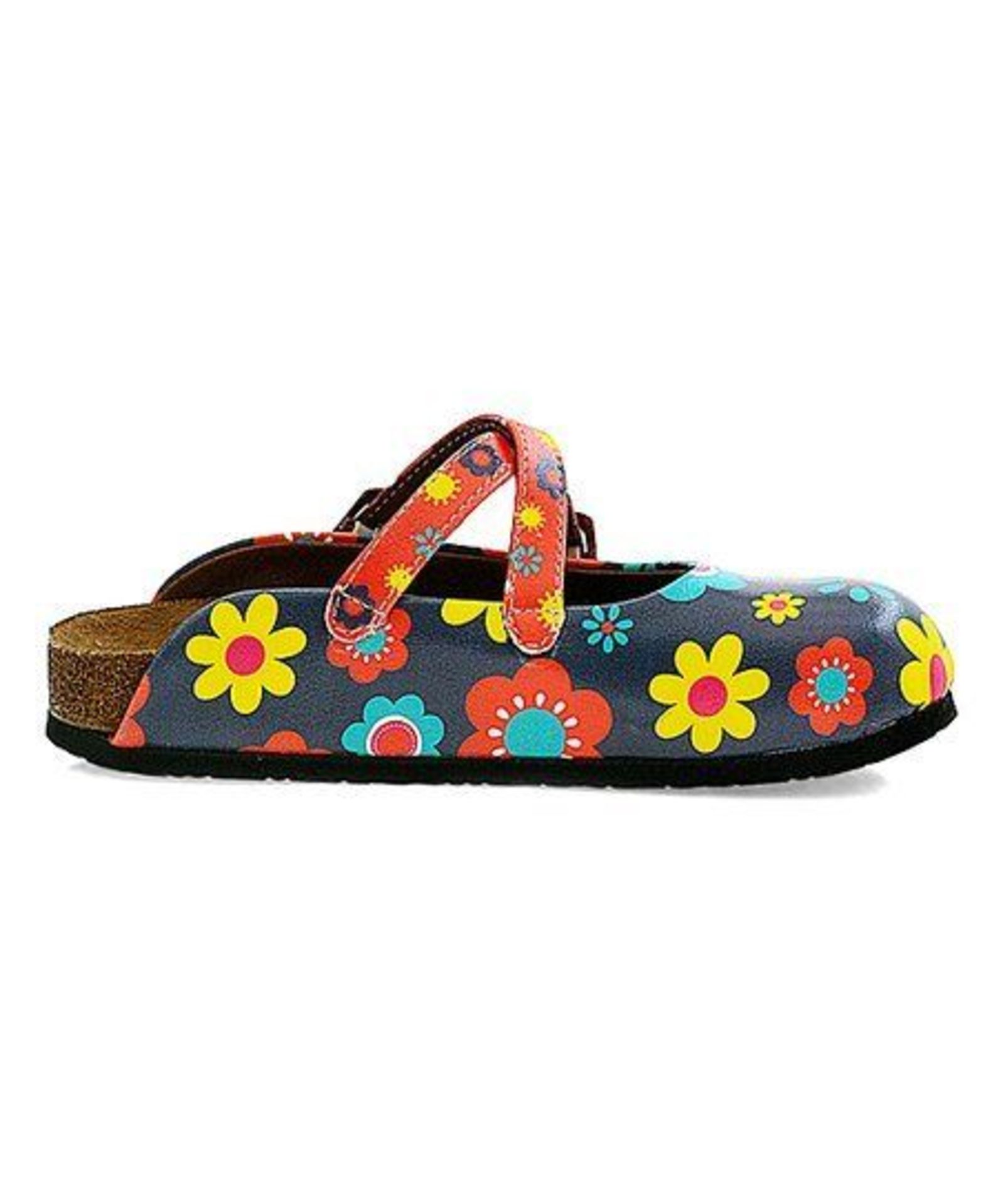 Calceo Blue Floral Cross-Strap Mule (Uk Size:8/Euro Size:41) (New With Box) [Ref: 47526285-B-003] - Image 3 of 4