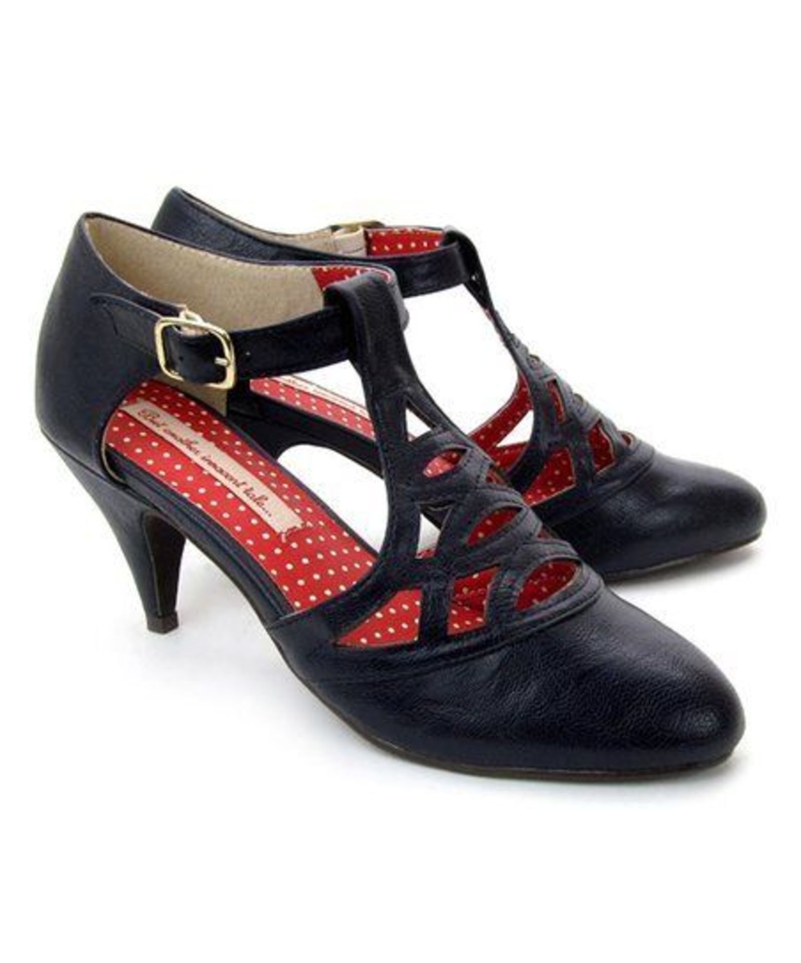 B.A.I.T. Navy Heiress T-Strap Pump (Uk Size:4/Us Size:6) (New With Box) [Ref: 34632622-E-004] - Image 3 of 3