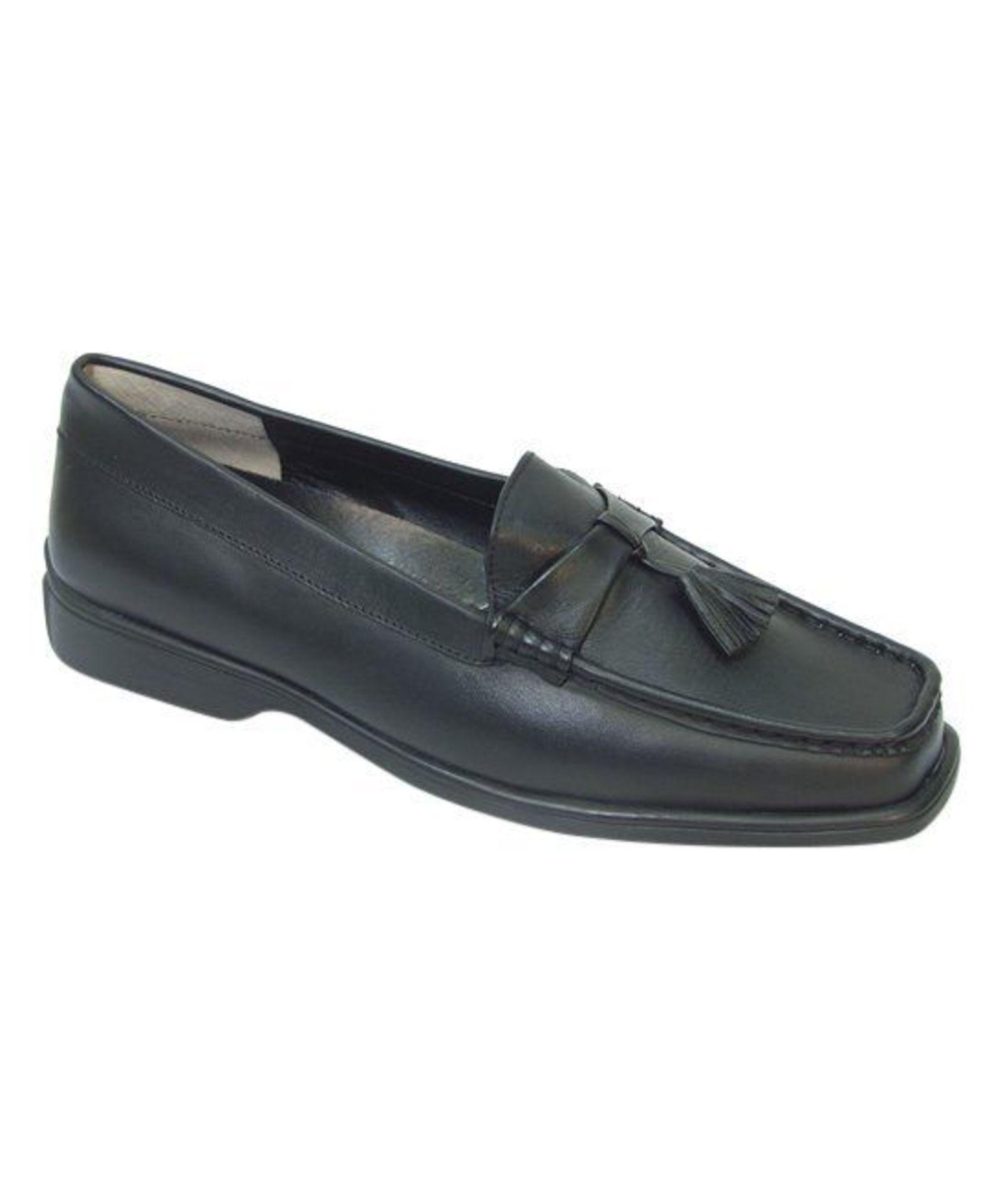 Peerage Black Tassel Leather Loafer (Uk Size:7.5/Us Size:10) (New With Box) [Ref: 36084588-A-002]