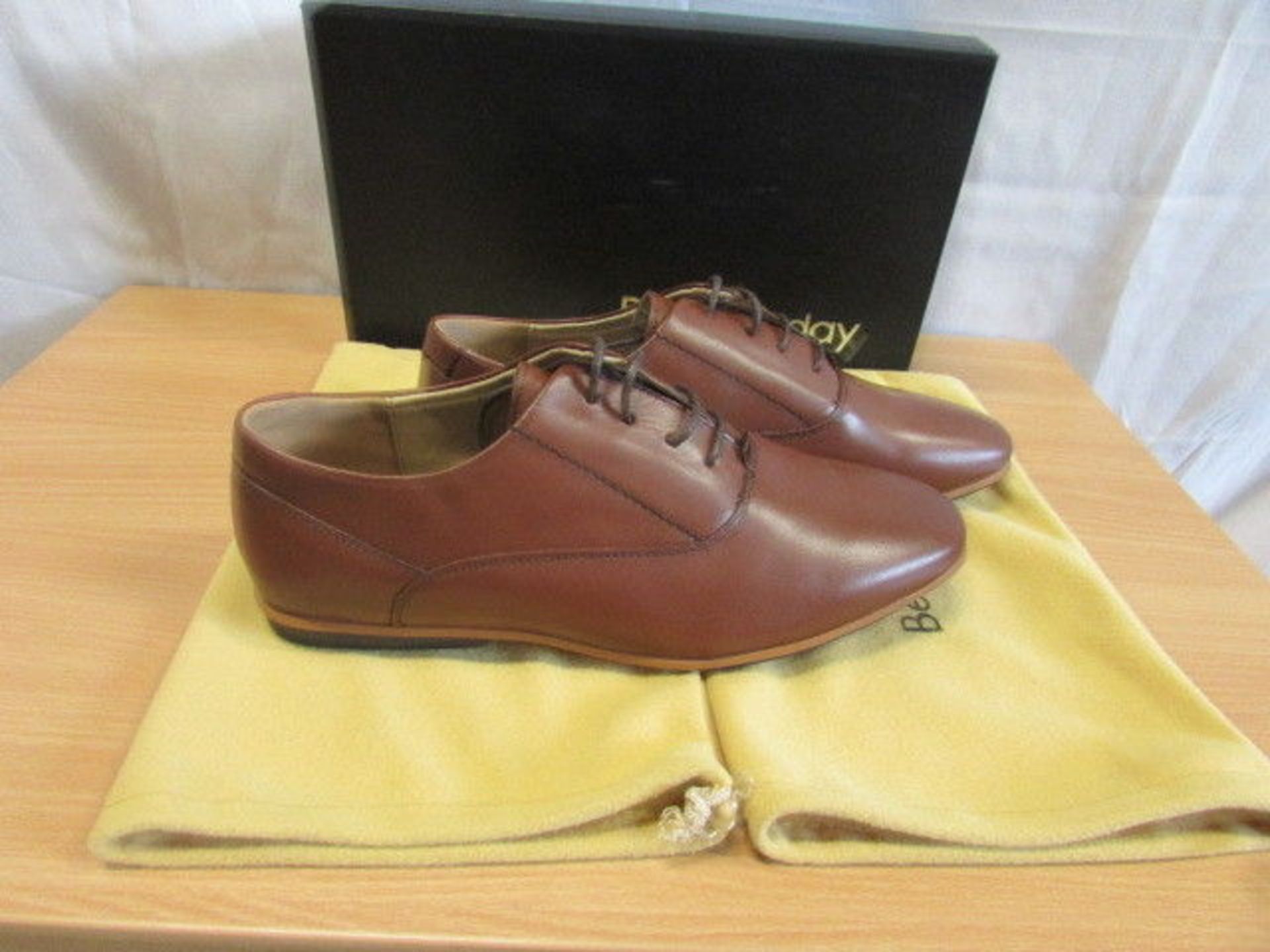 Beau Today Brown Leather Oxford Shoes (Uk Size:6/Euro Size:39) (New With Box) [Ref: 54040582-G-001] - Image 2 of 3