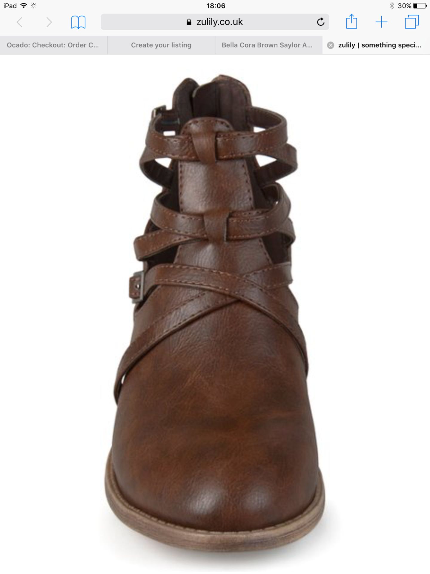 Bella Cora Brown Saylor Ankle Boot, Size Uk 7.5 Us 10 (New With Box) [Ref: 54279012-A-002] - Image 4 of 7