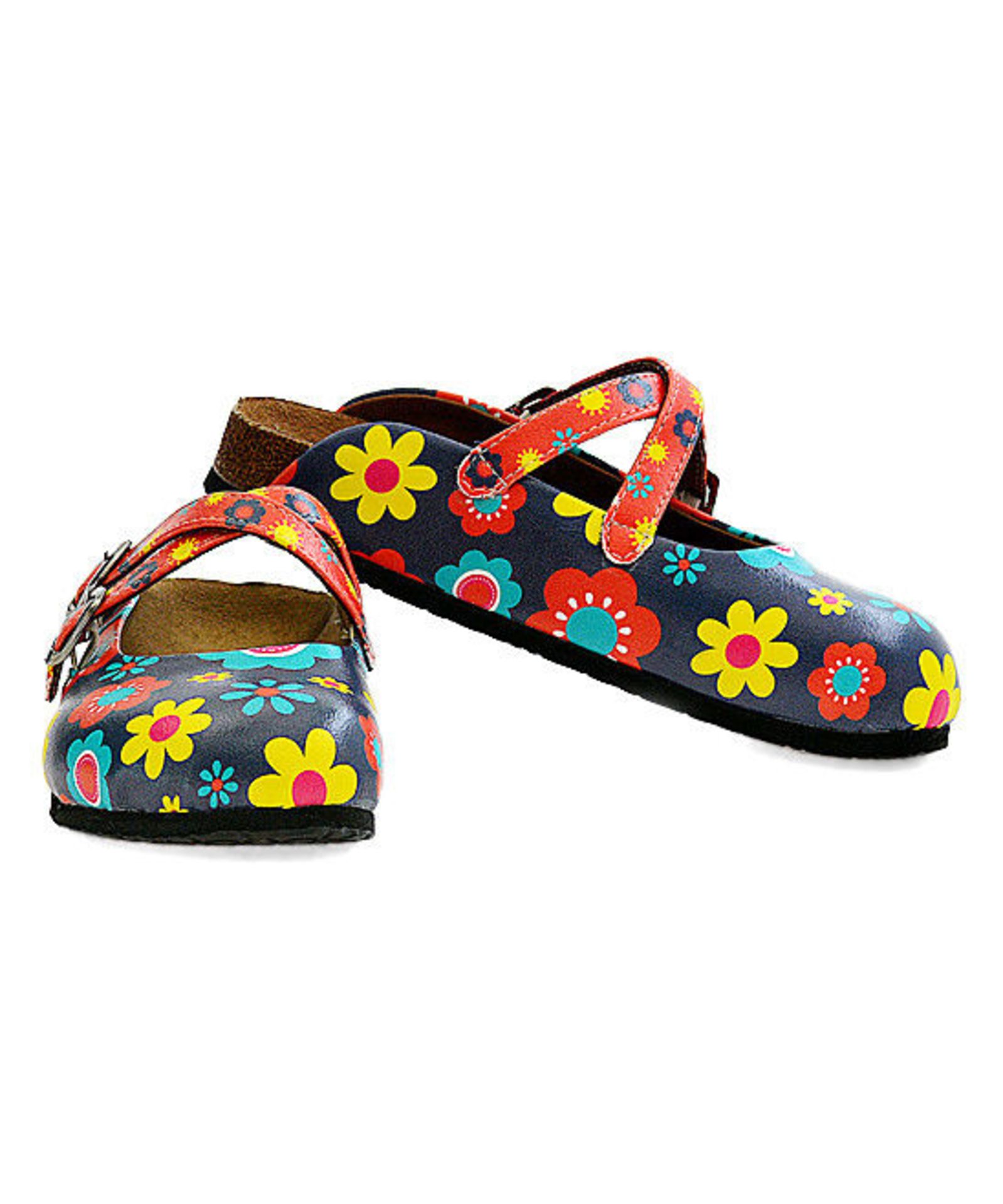 Calceo Blue Floral Cross-Strap Mule (Uk Size:8/Euro Size:41) (New With Box) [Ref: 47526285-B-003] - Image 4 of 4