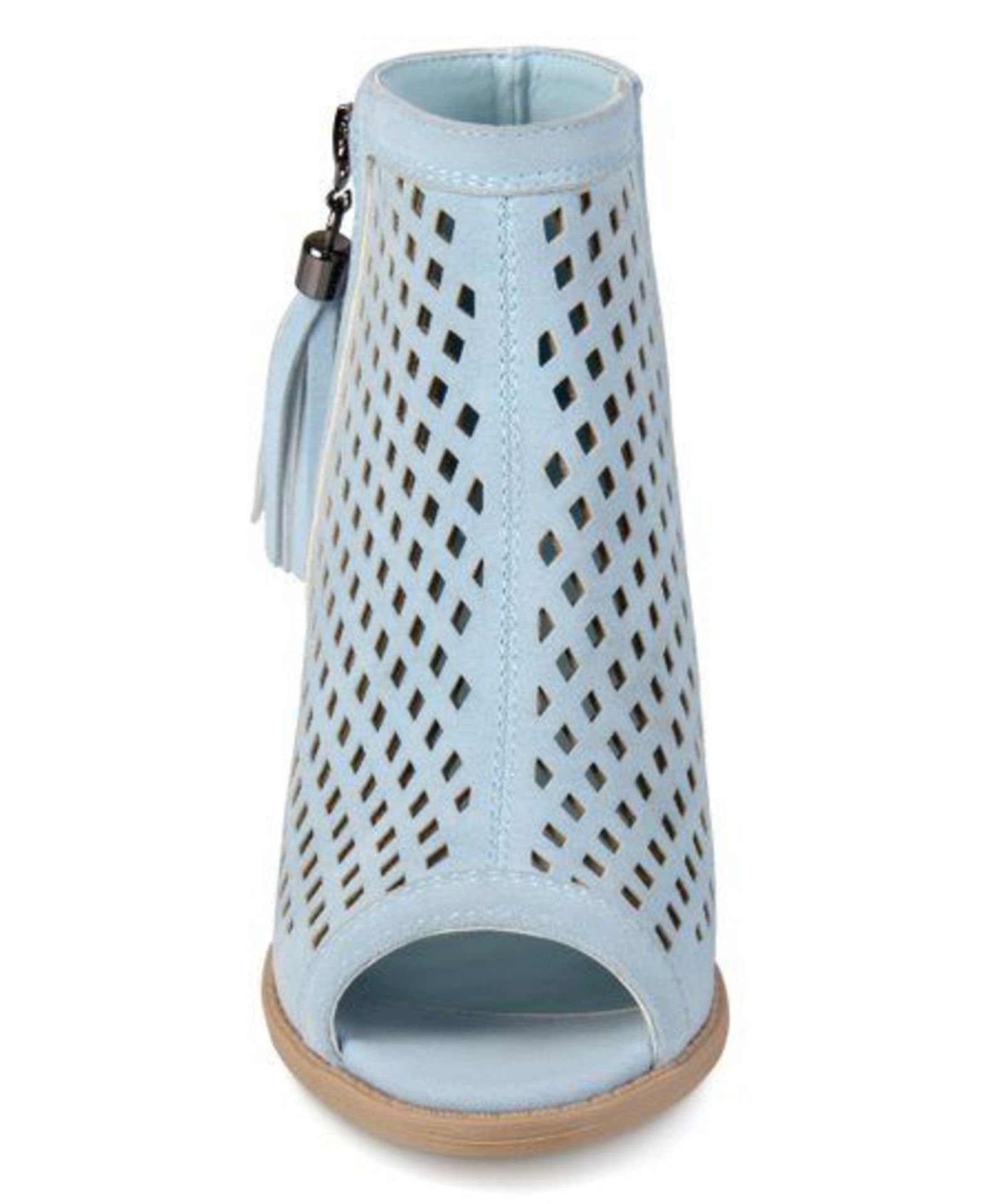 Brinley Co. Blue Perforated Perla Bootie (Uk Size:3/Us Size:5.5) (New With Box) [Ref: 47355354-C- - Image 4 of 5