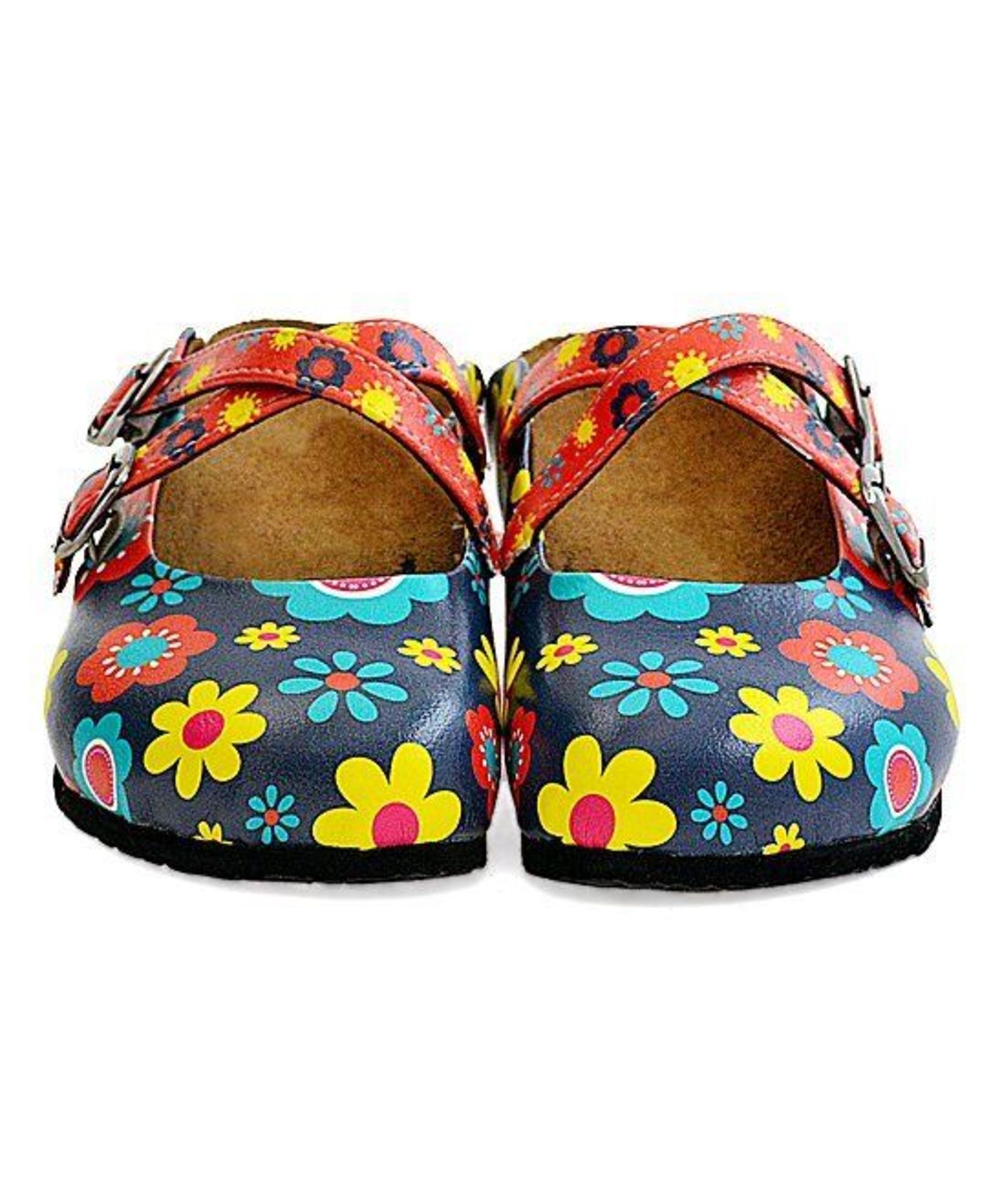 Calceo Blue Floral Cross-Strap Mule (Uk Size:8/Euro Size:41) (New With Box) [Ref: 47526285-B-003]
